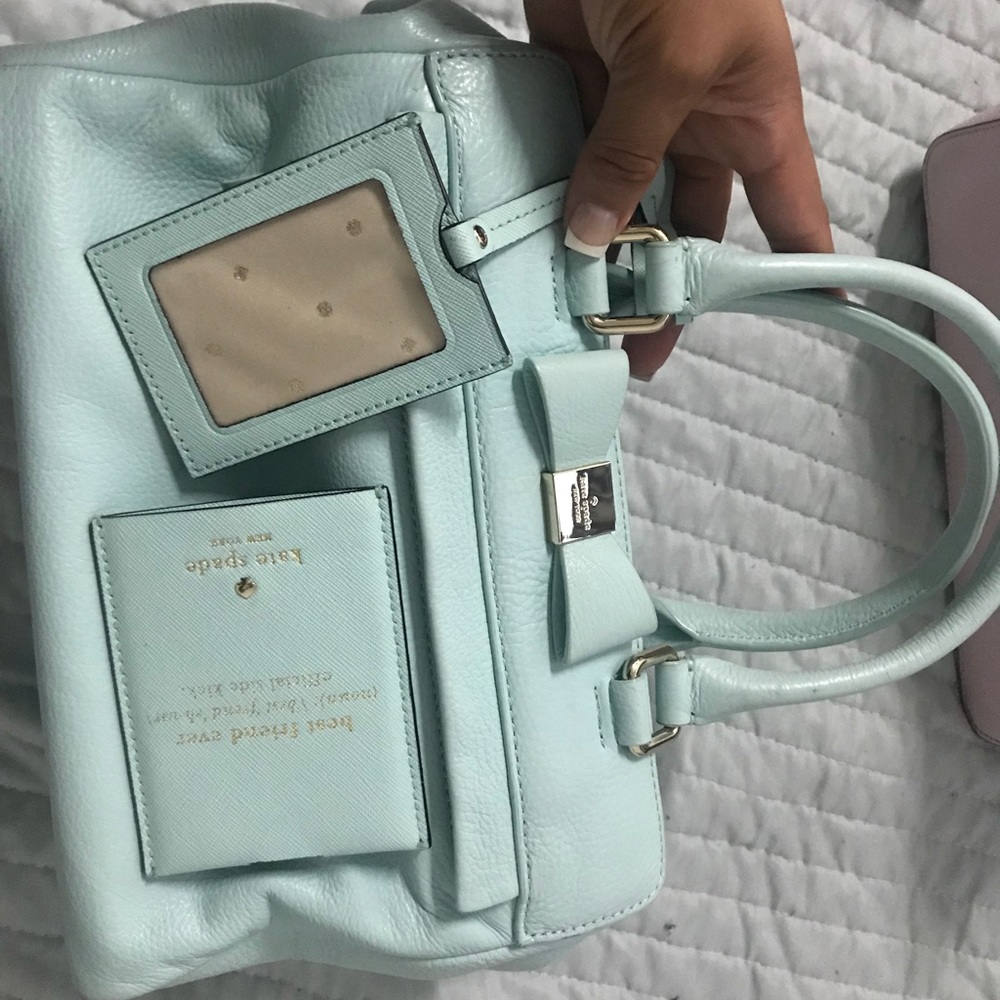 Sea foam green Kate Spade shoulder bag